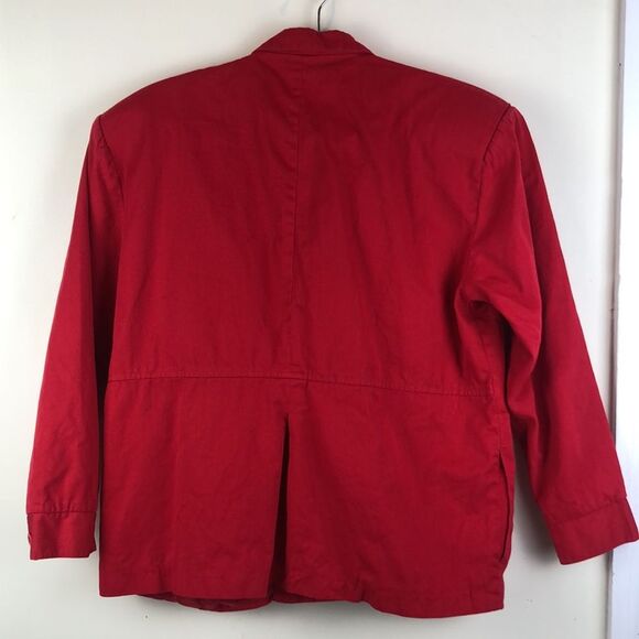VTG VIntage Red Blazier Lined Sports Coat 4 Button Suit Jacket Pockets - Size M - Picture 2 of 14
